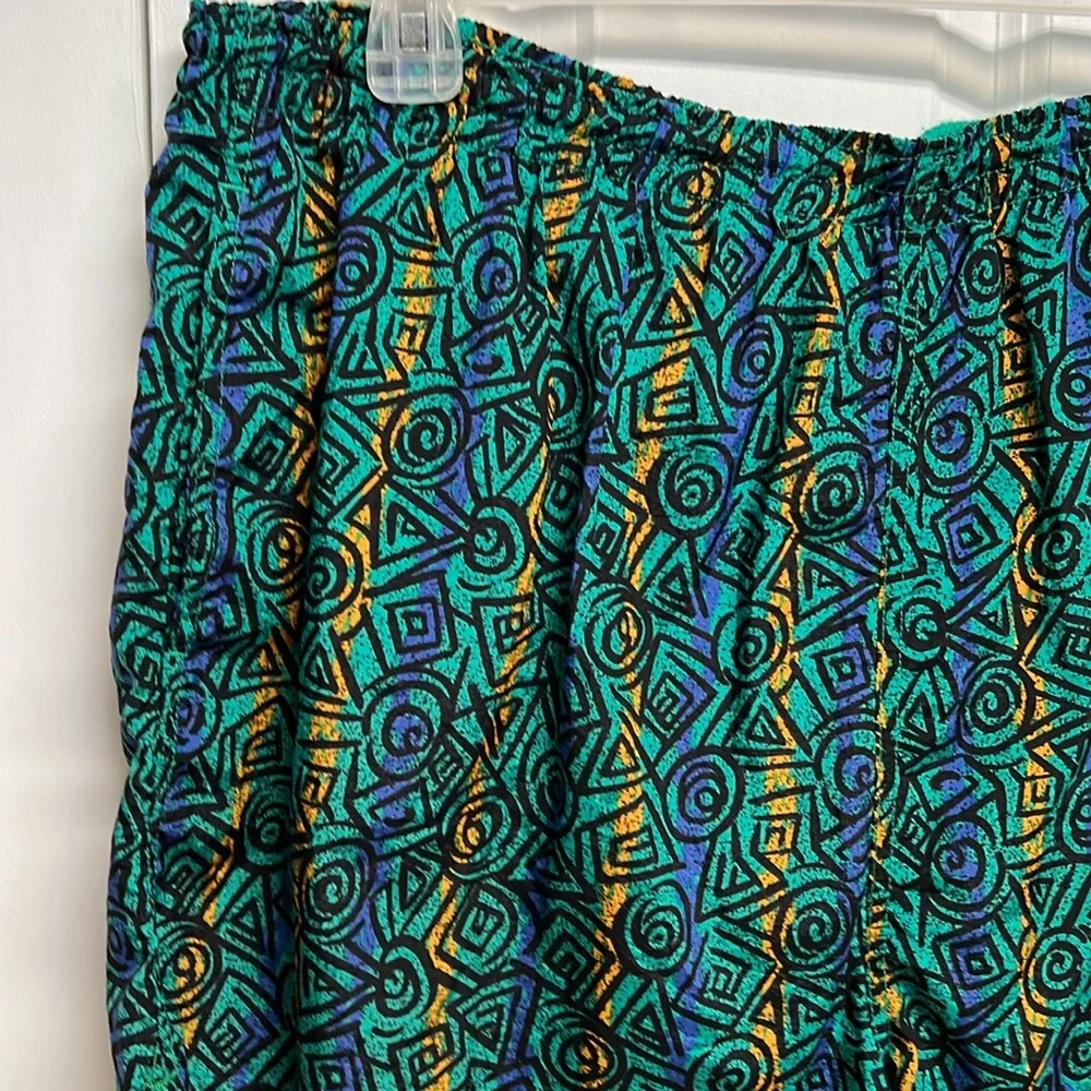 M Sport Multi Color Spiral Print Trunk Swim Shorts Size XL